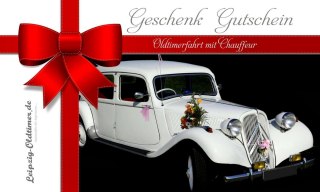 Erlebnis-Geschenk-Gutschein Oldtimerfahrt Citroen Traction (Oldtimer Vermietung Markkleeberg)