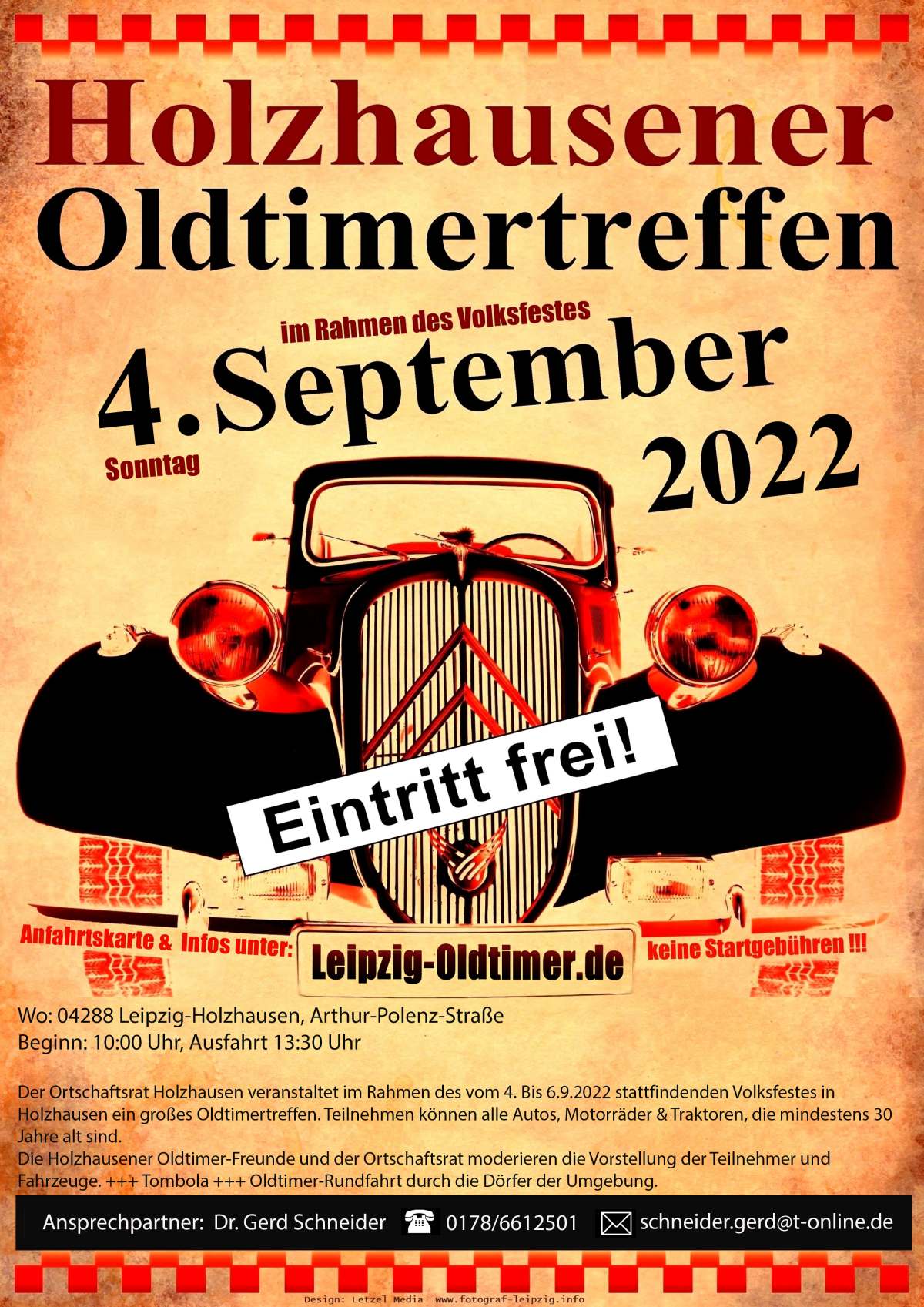 Plakat Oldtimertreffen Leipzig 2022