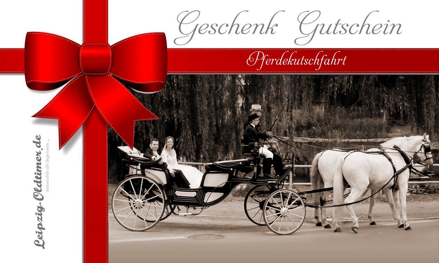 Geschenk Gutschein fr eine Fahrt mit einer Pferdekutsche