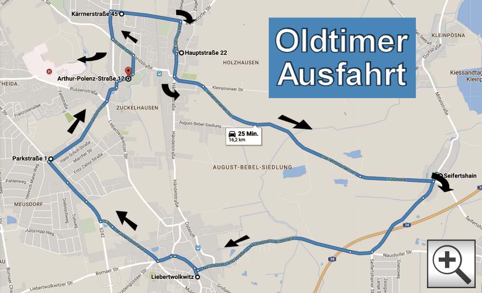 oldtimerausfahrt streckenplan