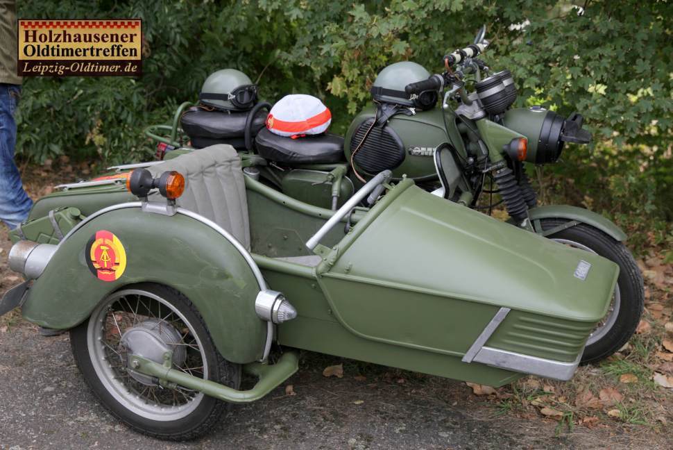 MZ TS-250 Gespann-Motorrad in NVA Ausfhrung 1974 / DDR