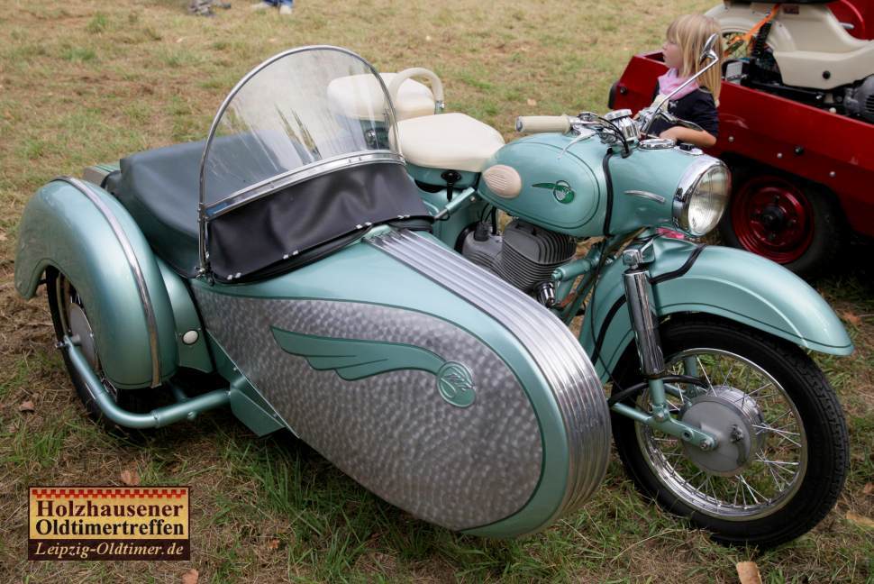MZ ES-250-0 Gespann-Motorrad mit Stoye Seitenwagen 1959 / DDR