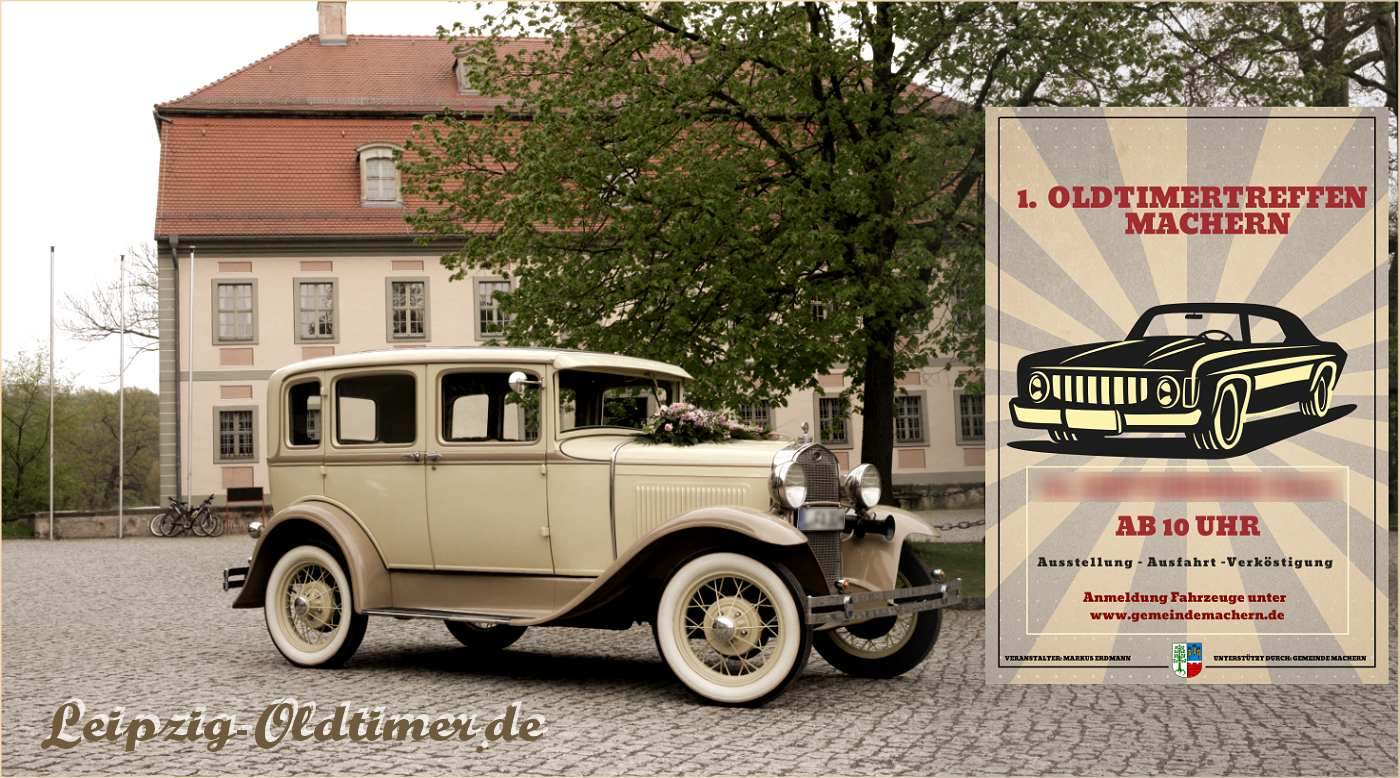Foto: Oldtimertreffen am Schloss Machern bei Leipzig