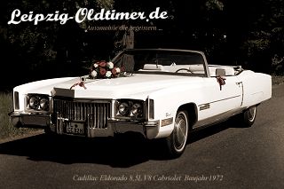 Amerikanisches Cadillac Eldorado Cabrio als Hochzeitsauto in Leipzig mieten (Leipzig US CAR Vermietung)