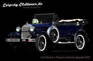 Ford Model-A Phaeton Cabrio mieten (Hochzeitsauto Vermietung Leipzig)